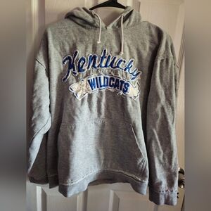 Cat Bird Kentucky Wildcats Gray Distressed Hoodie | Women's Medium | Sports